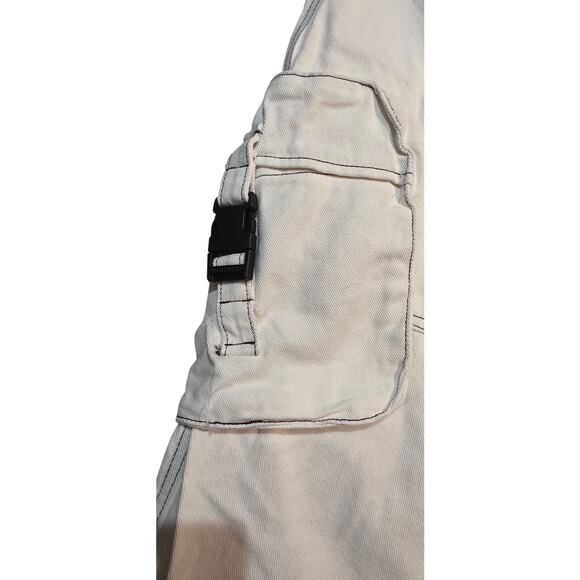 Machine Denim Cargo Jeans – Cream – 100% Cotton – Size 14 - Picture 2 of 5